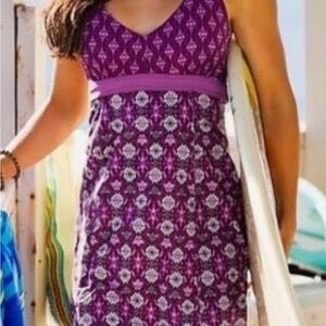 Athleta Pack Everywhere Halter Dress Purple Size 12 Beach Athleisure Vacation